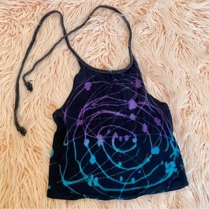 Urban Outfitters Ecote Halter Smiley Tie Dye Top